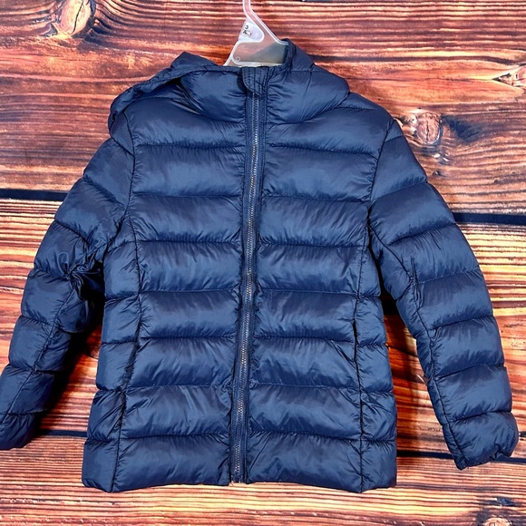 NWT Kids Navy Blue Hooded Puffer Jacket / Sz 4 - Picture 1 of 8